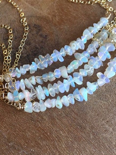 Dainty Raw Opal Necklace Crystal Necklace Opal Jewelry Etsy En