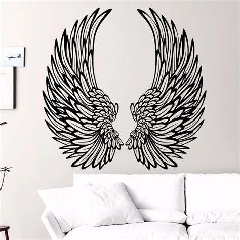 art decoration angel wings wall art decal nursery bedroom home window decor vinyl sticker living
