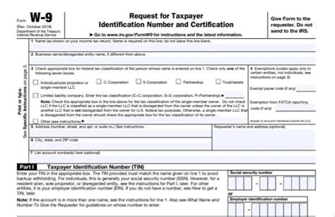 Irs Free Printable W9 Form Printable Forms Free Online