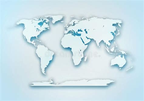 World Digital Outlined Map Background Stock Illustration Illustration