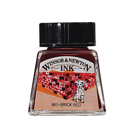 Buy Winsor And Newton Ink 14ml Brick Red