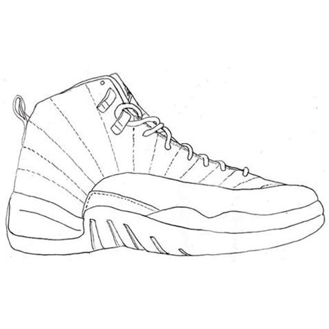 Download or print this amazing coloring page: Jordan 12 Coloring Pages
