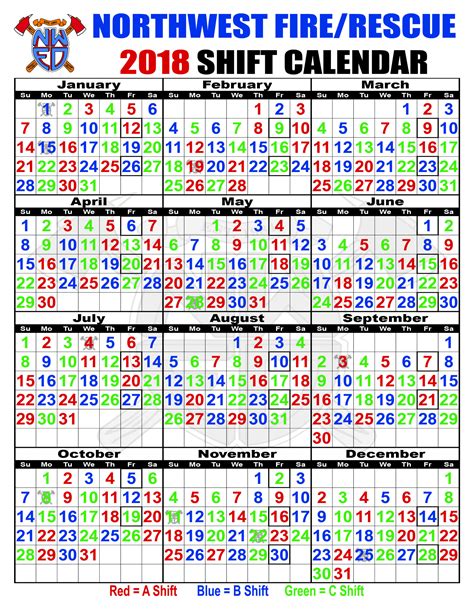 Fire Shift Calendar Abc Example Calendar Printable