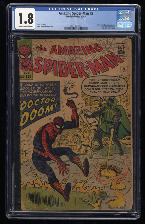 Amazing Spider Man 5 Cgc Gd 18 Doctor Doom Appearance Buy Comics