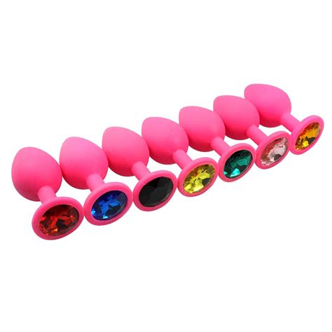 12 Color For Choose 4294mm Large Size Pink Silicone Jewel Anal Plug