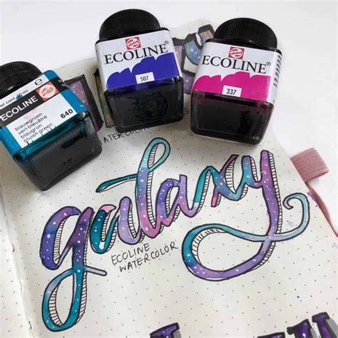 Galaxy Hand Lettering Tutorial 4 Styles My Inner Creative Hand