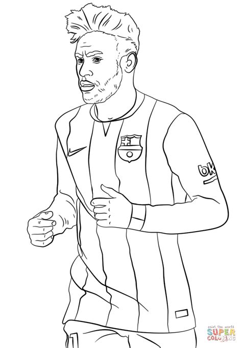 Ausmalbild Neymar  Ausmalbilder kostenlos zum ausdrucken