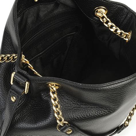 Michael Kors Black Bag With Gold Chain
