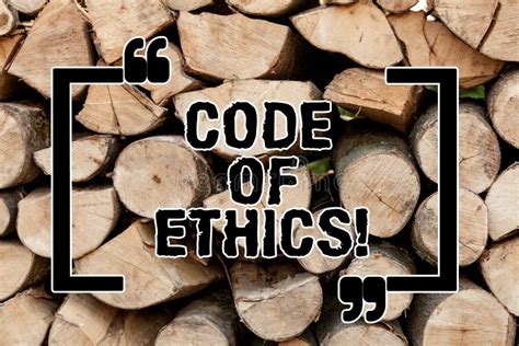 Text Sign Showing Code Of Ethics Conceptual Photo Moral Rules Ethical