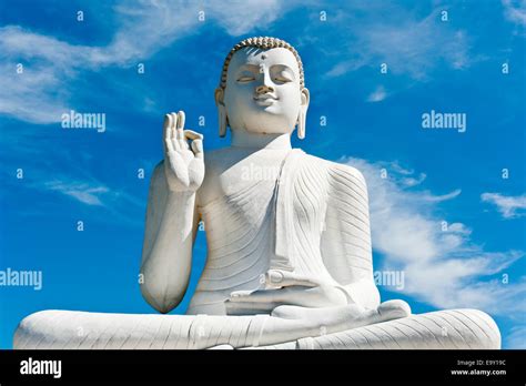 Theravada Buddhismus Sitzen Weiße Statue Des Buddha Im Lotussitz