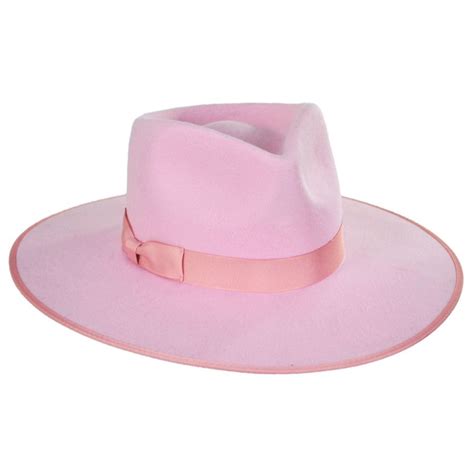 Lack Of Color Rancher Pink Wool Felt Fedora Hat Fedoras