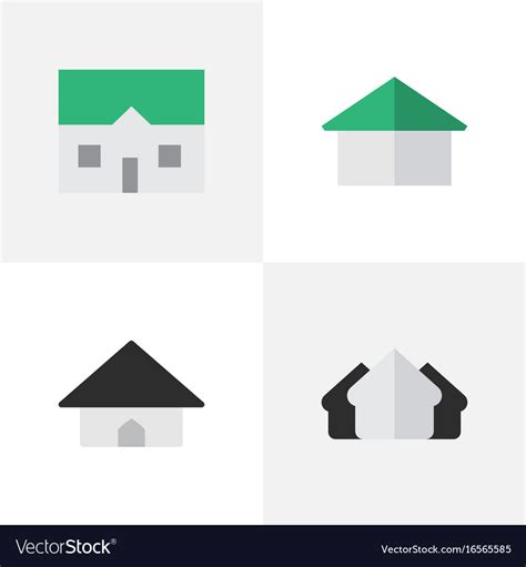 Set Of Simple Property Icons Royalty Free Vector Image