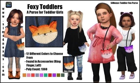 Foxy Purse Toddler Girls By Samanthagump At Sims 4 Nexus Sims 4 Updates