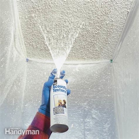 What an easy and relatively inexpensive way to cover up the 80's popcorn ceiling. Patch A Water-Stained Ceiling Or Textured Ceiling | The ...