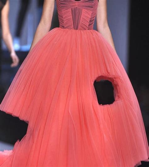 Viktor And Rolf Pink Tulle Dress With Holes Runway Look High Fashion