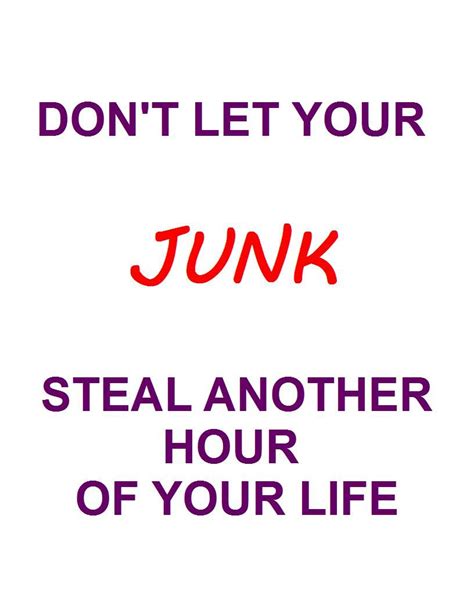 It Doesnt Matter Whether You Have Physical Junk Or Emotional Junk Don