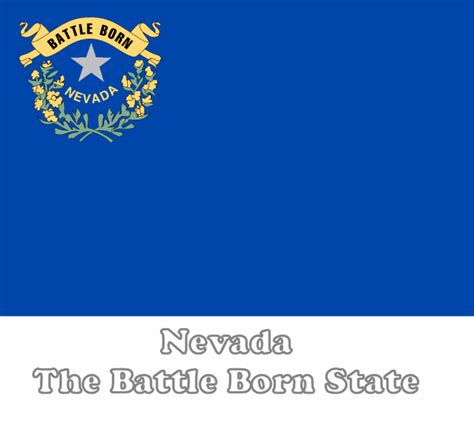 Large Horizontal Printable Nevada State Flag From