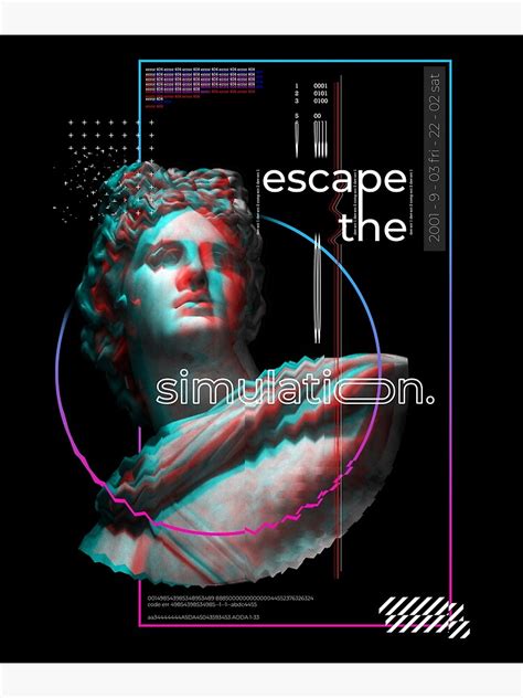 Glitch Greek Statue Retrowave Vaporwave Synthwave Poster By Cryonico