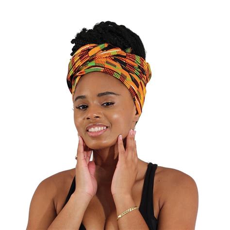 Kente Print Head Wraps For Women Ankara Head Wraps African Etsy Uk