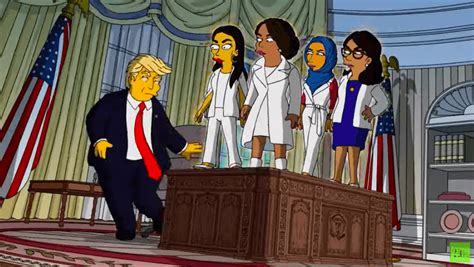 The Simpsons Pokes Fun At Donald Trump Squaring Off With The Squad News And Guts Media