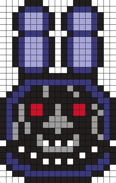 Withered Bonnie Fnaf X Perler Bead Pattern Bead Sprites Characters Fuse Bead Patterns