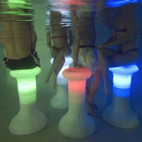 The Pool Stool Underwater Pool Chair With LEDs Pool Chairs Pool Accessories Pool Bar Ideas