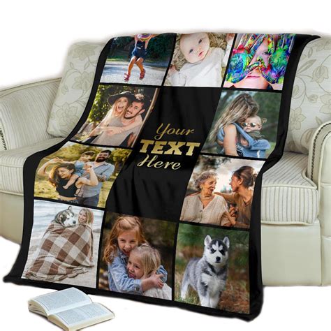 Personalized Family Photo Collage Blanket 60 X 80 Picture Blanket