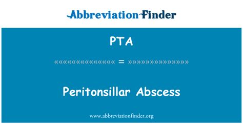 Définition De Pta Abcès Périamygdalien Peritonsillar Abscess