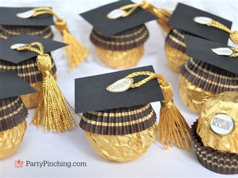 Ferrero Rocher Graduation Caps Best Diy Grad Party Favor Recipe Food Idea