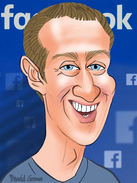 Mark Zuckerberg Caricature Caricature Caricature Drawing News Presenter