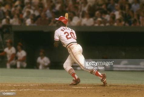 Outfielder Lou Brock Of The St Louis Cardinals Swings And Watchs The