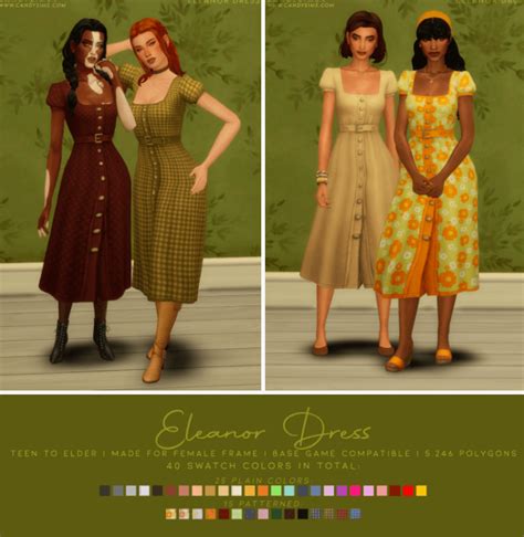 Sims 4 Eleanor Dress Micat Game