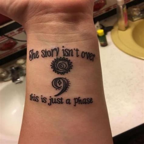 The semicolon tattoo has gained popularity in recent years. The Meaning Behind Different Color Semicolon Tattoos And ...