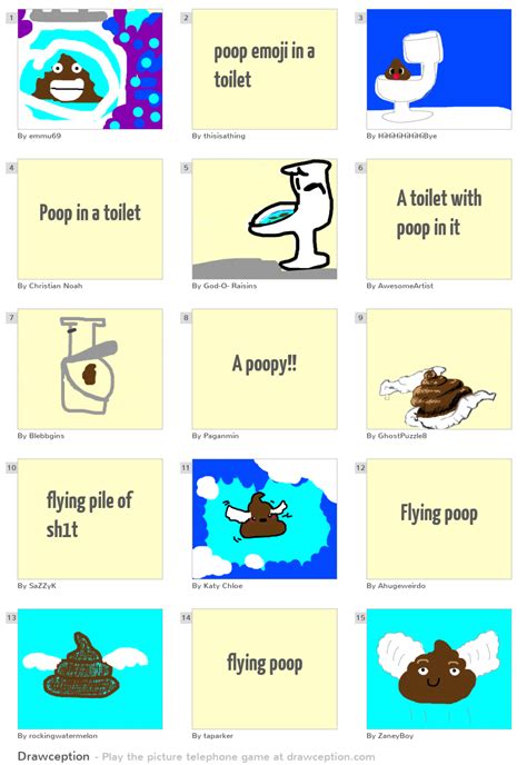 Poop Emoji In A Toilet Drawception