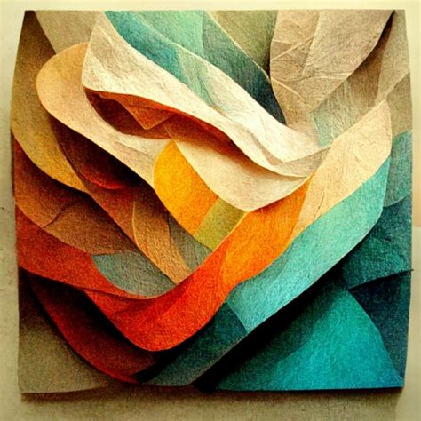 Abstract Paper Color Art Midjourney Openart