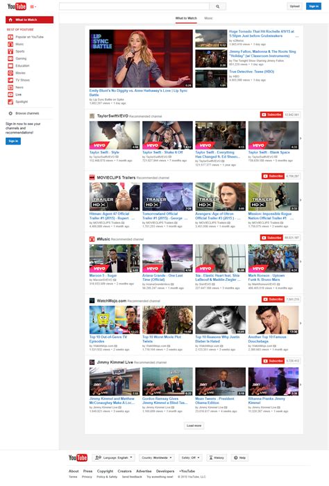 Youtube In 2015 Web Design Museum
