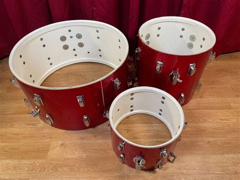 1960s Ludwig New Yorker Drum Set Red Sparkle 221214 Video Demo Ebay
