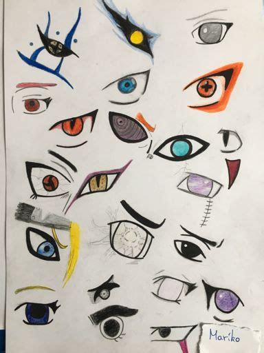Naruto Eyes Drawing Naruto Character Eyes By Arxielle