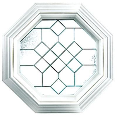 Looking for a good deal on octagon window? 23.25 in. x 23.25 in. Satin Nickel Caming Decorative Glass ...