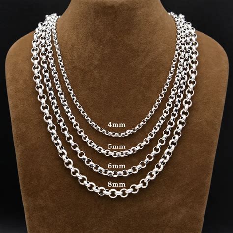 Buy 4mm 5mm 6mm Thick Chain 100 Real 925 Sterling