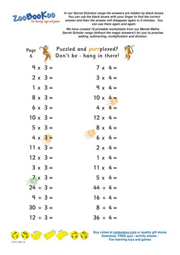 3 & 4 times tables | Teaching Resources