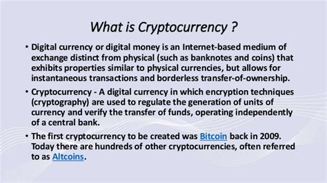 Since the value of a currency depends on the number of units of the currency available in the market, it should be a carefully monitored and a very reliable process. Introduction to Bitcoins and Cryptocurrency