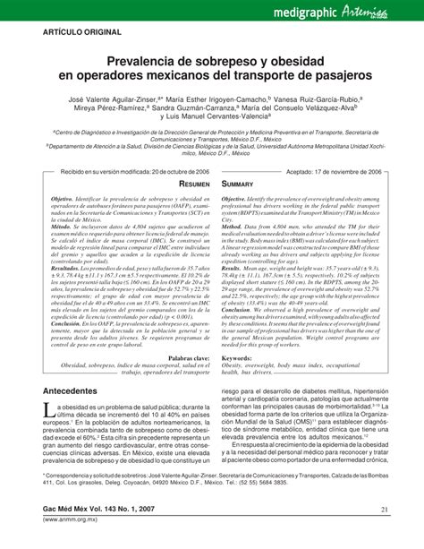 Med j malaysia vol conclusion the overall prevalence of overweight and obesity in this study is high. (PDF) Prevalence of overweight and obesity in Mexican ...