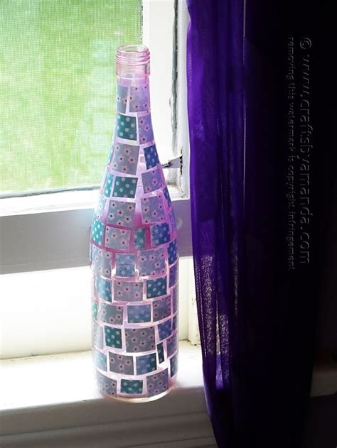 Mosaic Wine Bottle Craft Crafts By Amanda