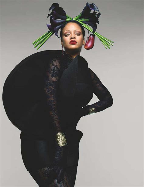 Rihanna Is Floral Goddess In Rihanna Rules By Nick Knight For Vogue