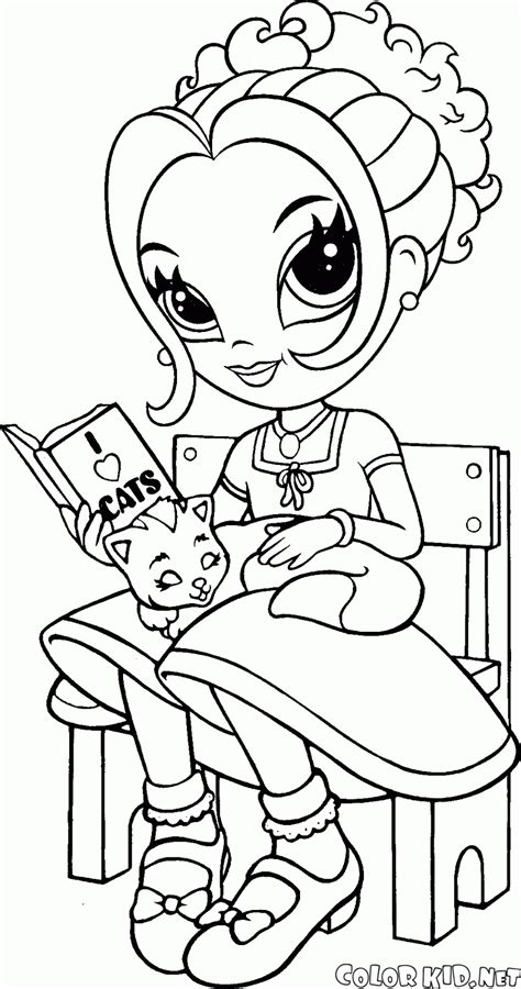 Same cat that made it to the front page a few weeks ago. Coloring page - Lisa Frank Glamour Girl