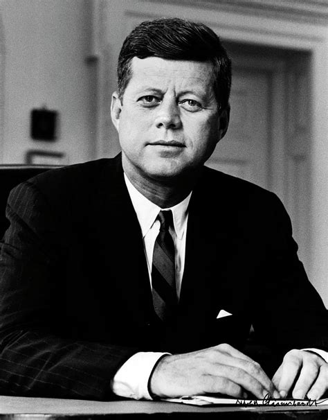John fitzgerald kennedy was born on may 29, 1917 in brookline, massachusetts, to rose kennedy (née rose elizabeth fitzgerald) and joseph p. Portrait Of President John F Kennedy Photograph by Alfred ...