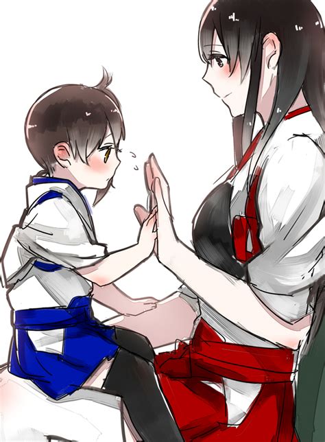 Kaga And Akagi Kantai Collection Drawn By Shuu 0208 Danbooru