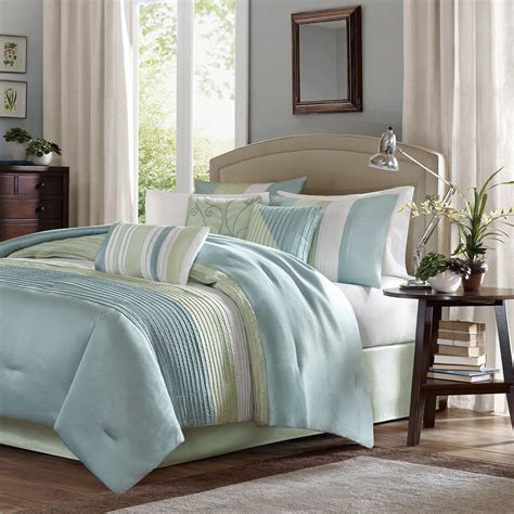Amherst Piece Comforter Set By Madison Park Green Size Queen In Comforter Sets Bed