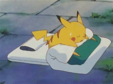 Pikachu Pokemon Tired  On Er By Nataur